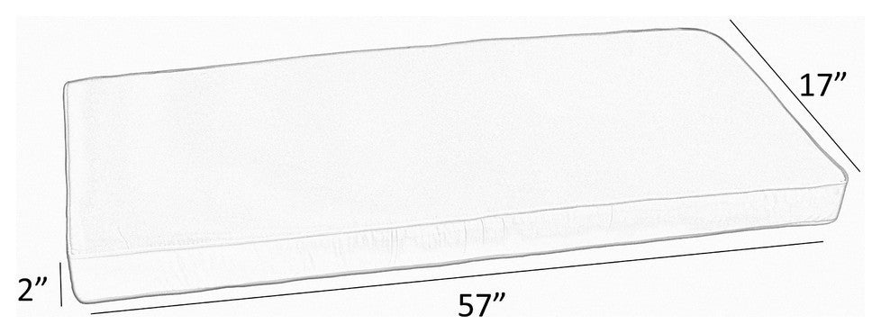 Sunbrella Sunflower Yellow Outdoor Bench Cushion, 57x17