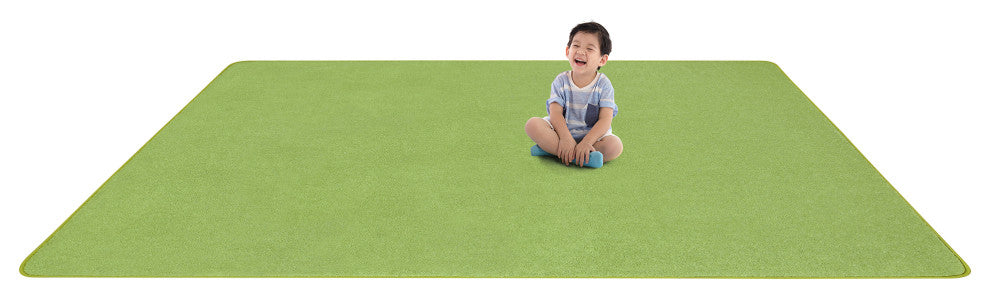 Kid Essentials Rug, Just Kidding, Lime Green, 6'x9'
