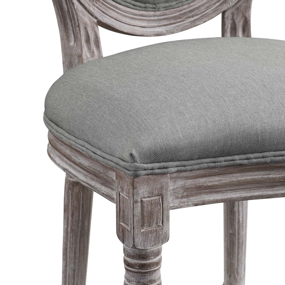 Side Dining Chair, Set of 4, Fabric, Gray, Modern, Cafe Bistro Restaurant