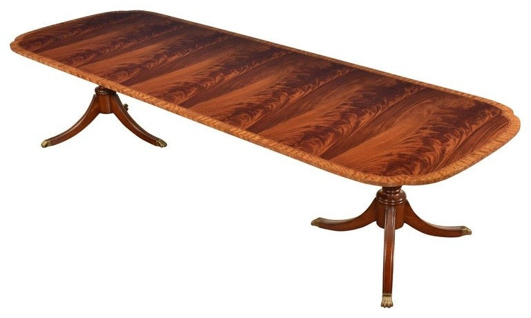 Mahogany Scalloped Corner Dining Table by Leighton Hall