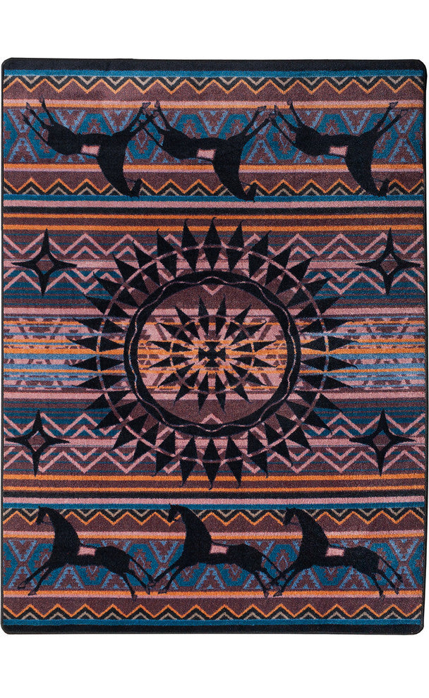 Ghostrider Rug, Plum, 2''8"x3"11"