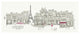 "World Cafe II Paris Pink" Digital Paper Print by Avery Tillmon, 32"x14"