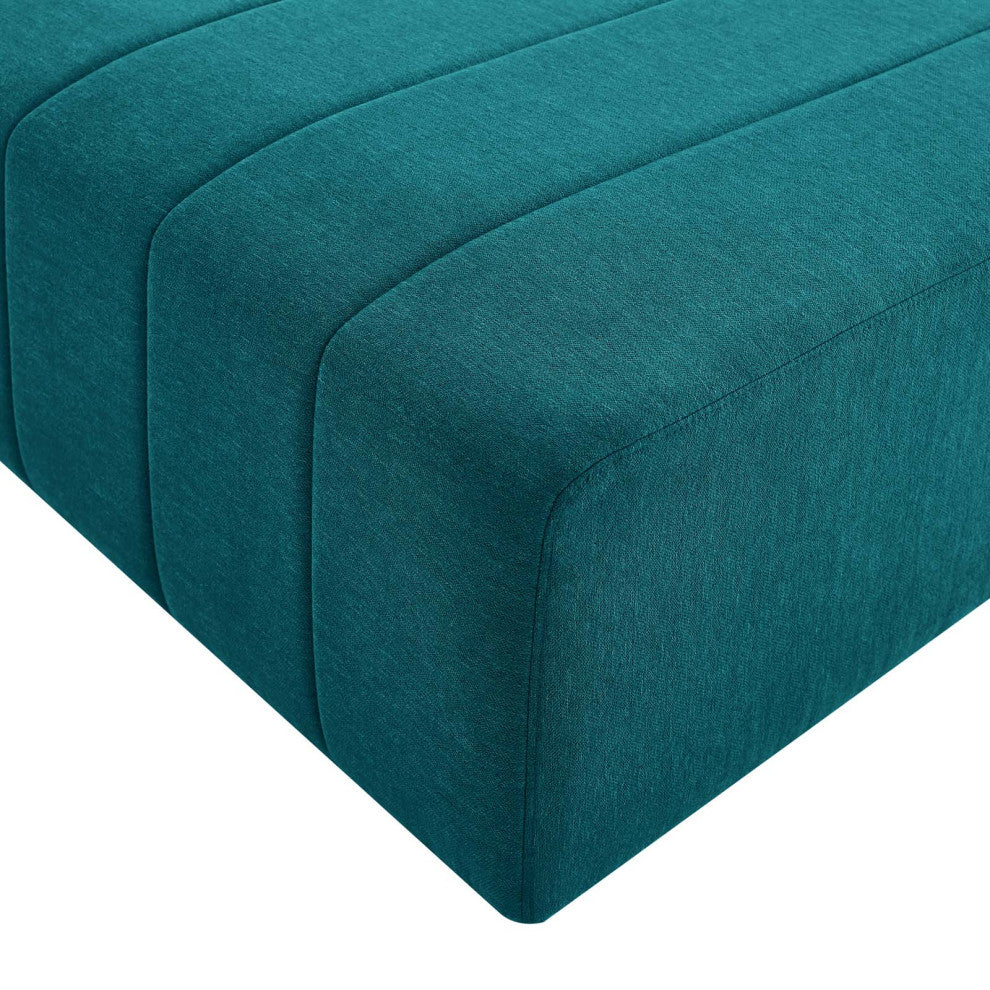 Sofa Middle Chair, Fabric, Teal Blue, Modern, Living Lounge Hotel Hospitality