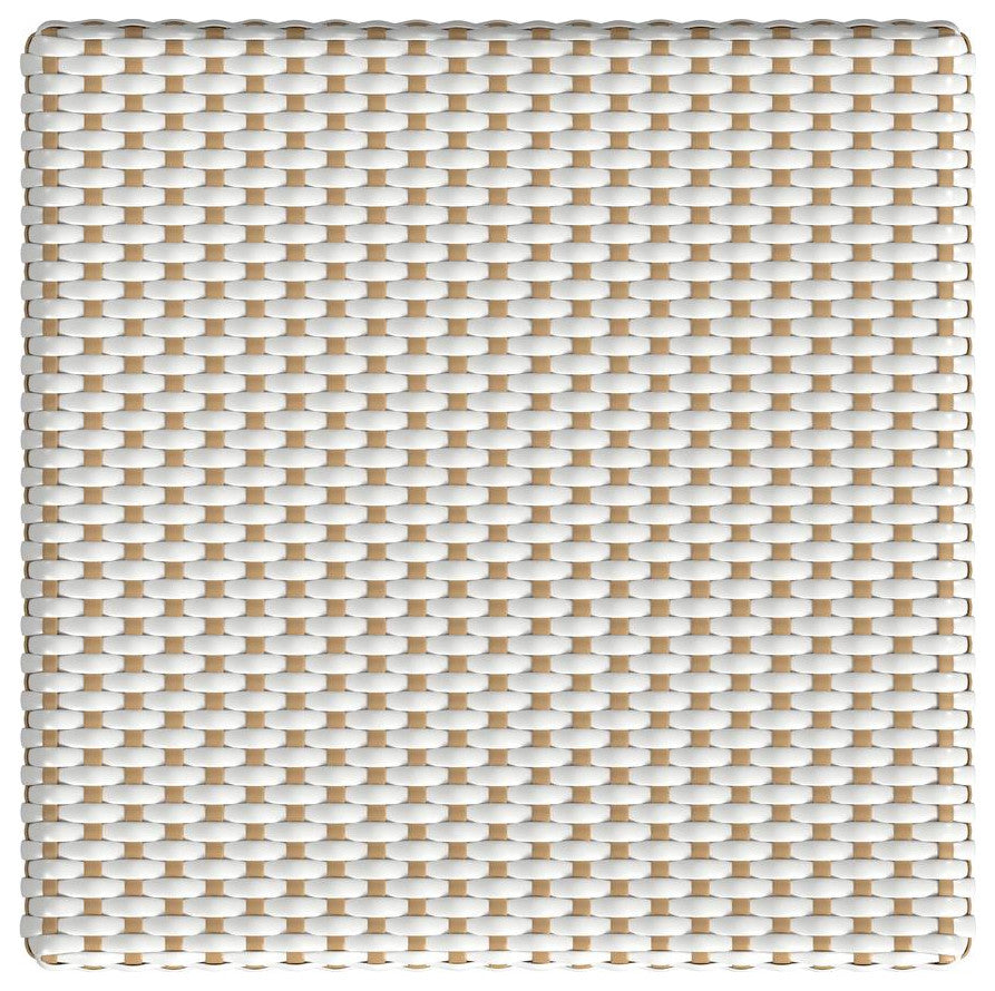 Company Riviera Rattan Square 24H Counter Stool, Tan