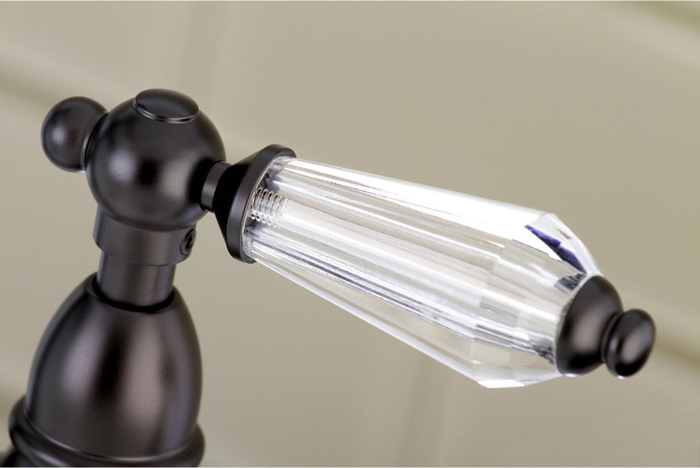 Kingston Brass Bridge Kitchen Faucet With Brass Sprayer, Oil Rubbed Bronze