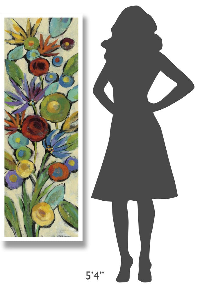 "Confetti Floral II" Digital Paper Print by Silvia Vassileva, 20"x56"