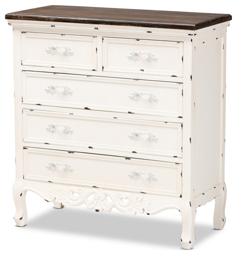 Talitha Traditional Storage Cabinet, Antique White