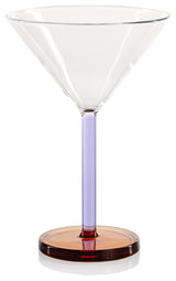 Vireo 4-Piece Martini Glass Set, Lilac & Amber