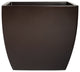 Pacifica Square Curved Planter Box, Brown, 20"x20"x18.5"