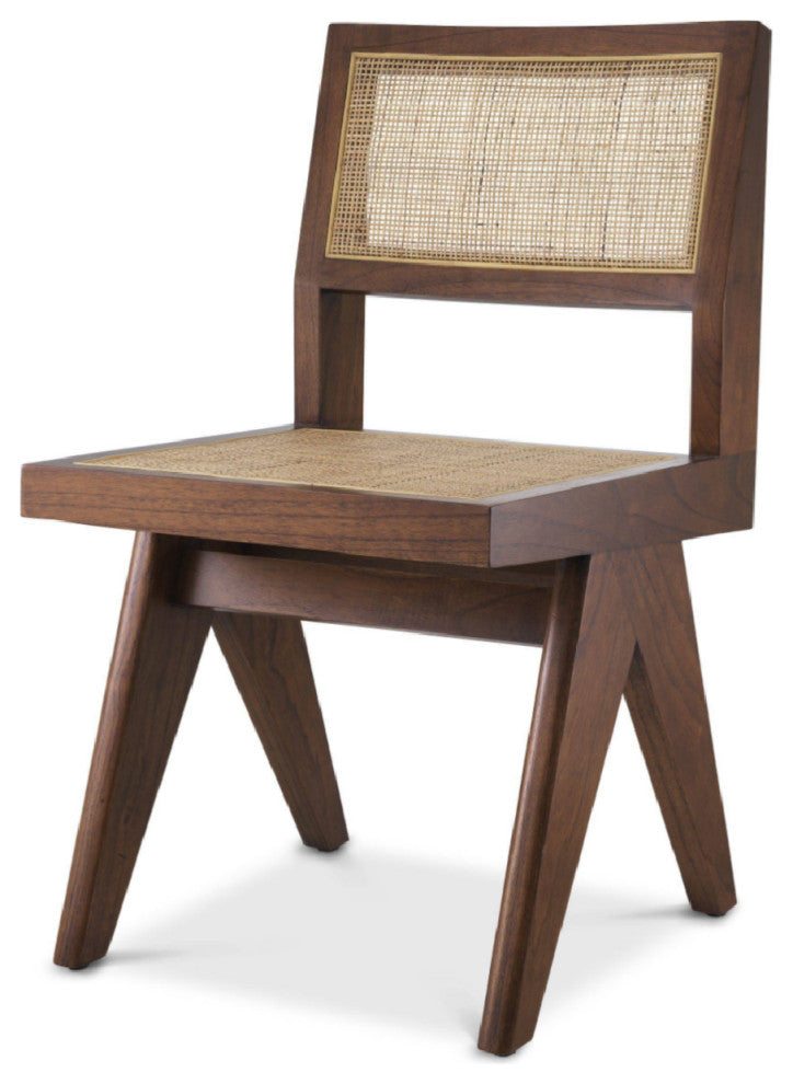 Wood Framed Rattan Dining Chair, Eichholtz Niclas