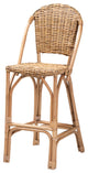 Neola Modern Bohemian Natural Rattan Bar Stool