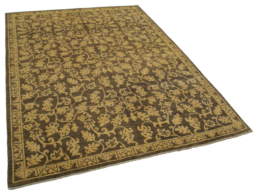 Rug N Carpet - Handmade Oriental 6' 1" x 8' 6" Pastel Oushak Area Rug