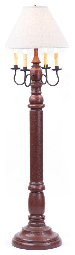 General James Floor Lamp in Red with Shade