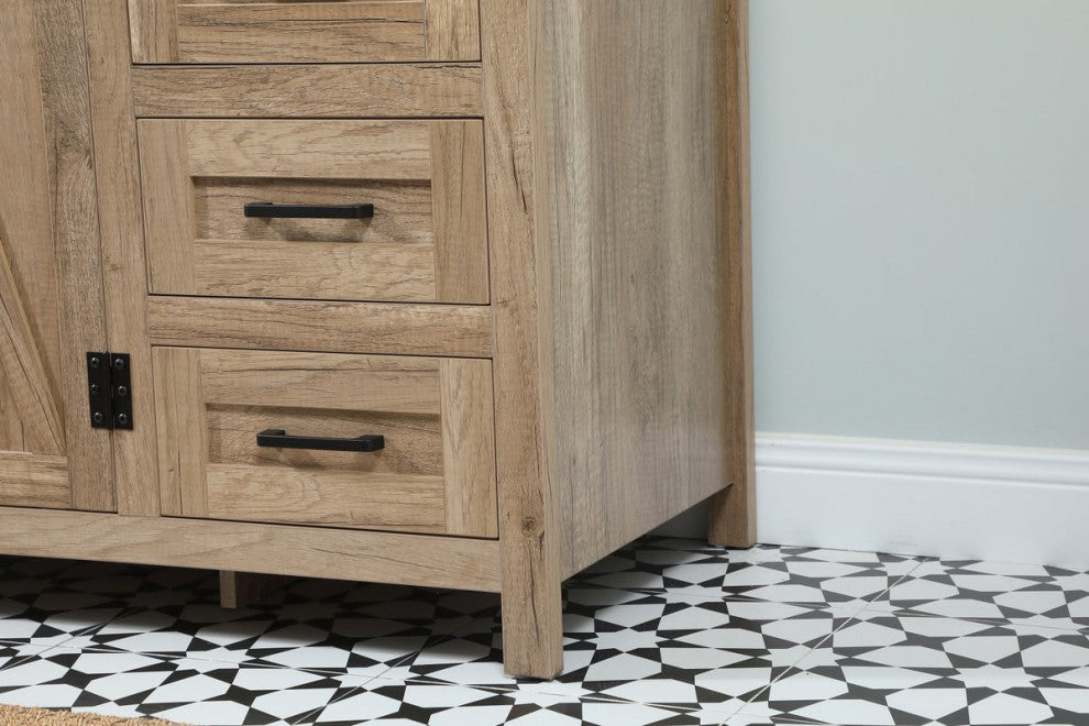 Home Living 19" Farmhouse Natural Oak-Light Bathroom Vanity