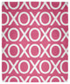 60 x 80 in Hugs and Kisses Valentine's Throw Blanket, Pink