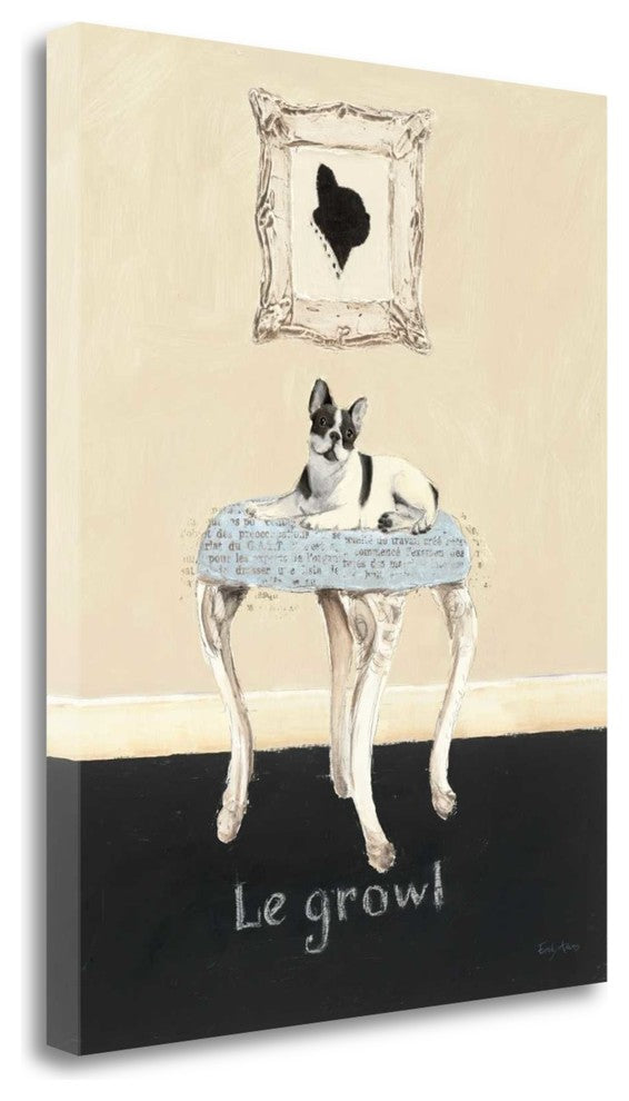 "Le Growl" By Emily Adams, Giclee Print on Gallery Wrap Canvas, Ready to Hang