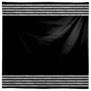 Petal Pattern Stripes Black 58x58 Tablecloth