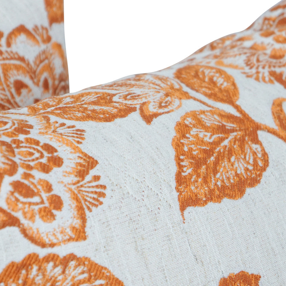 17" Jacquard Throw Pillows With Inserts, Set of 2, Vivier Bitter
