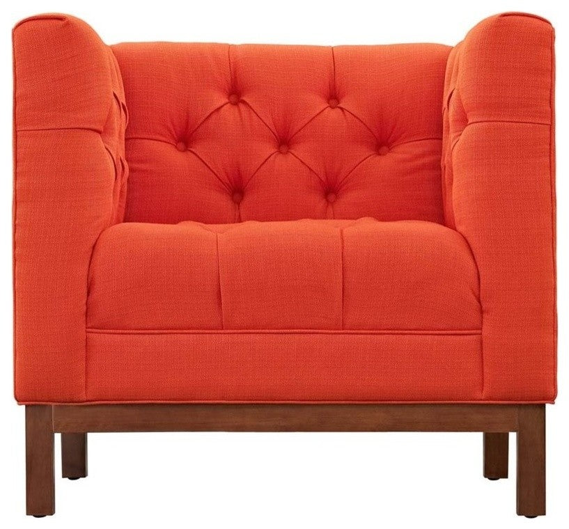 Modern Atomic Red Panache Living Room Set Upholstered Fabric, 2-Piece Set