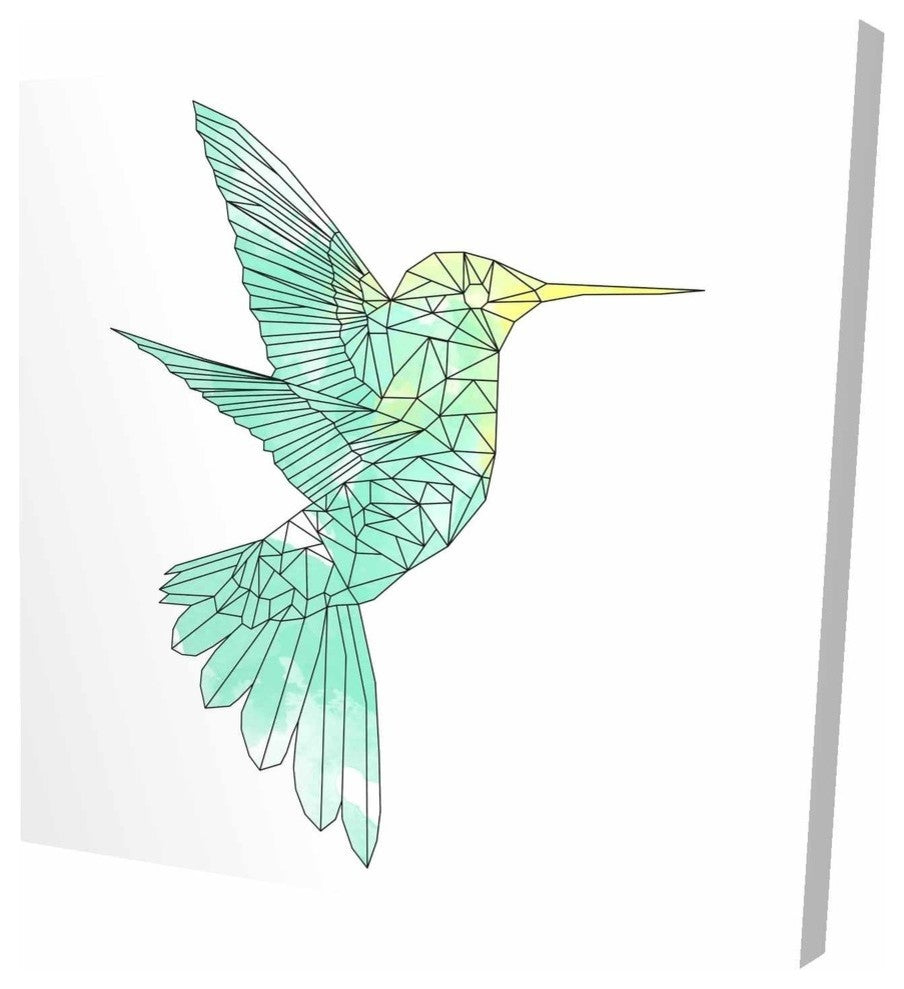 Geographic Hummingbird, Fine Art Gallery Wrapped Canvas, 24"x24"