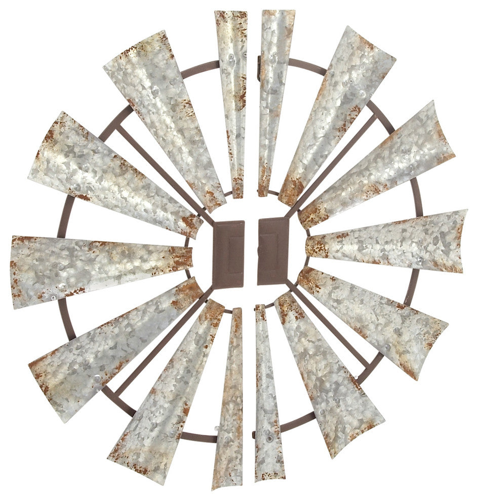 Industrial Iron Wheel Model Halves Wall Decor, 2-Piece Set, 30"