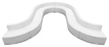 Melrose White Leather Reception Configuration, 10 Pieces