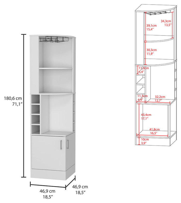 Bar Cabinet Papprika, Living Room, White