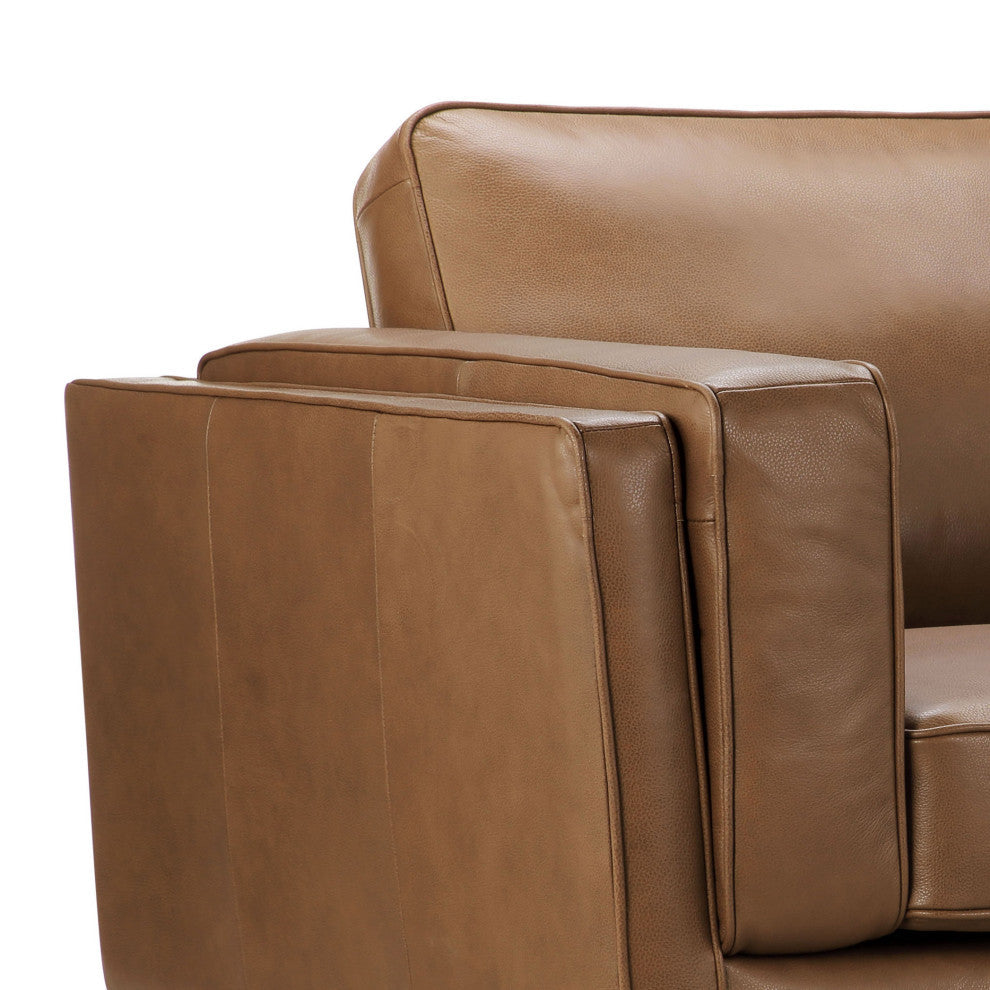 Positano Leather Sofa, Camel