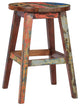 Marina Del Rey Round Recycled Teak Wood Boat Counter Stool