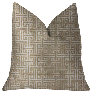 Emperor Gray and Beige Luxury Throw Pillow, 20"x20"
