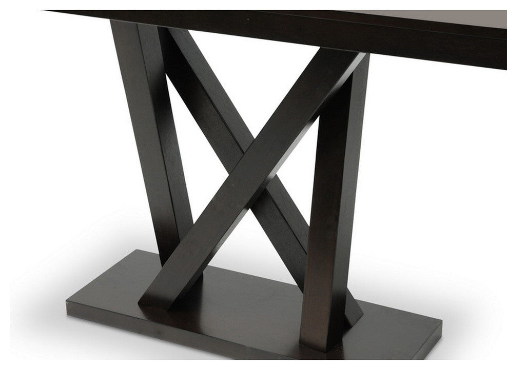 Urban Designs 30" Everdon Dark Brown Modern Sofa Table