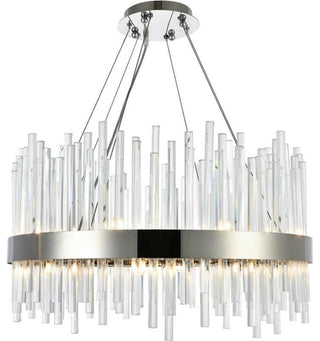 Elegant Lighting Dallas 16 Light Royal Cut Crystal Chandelier in Chrome