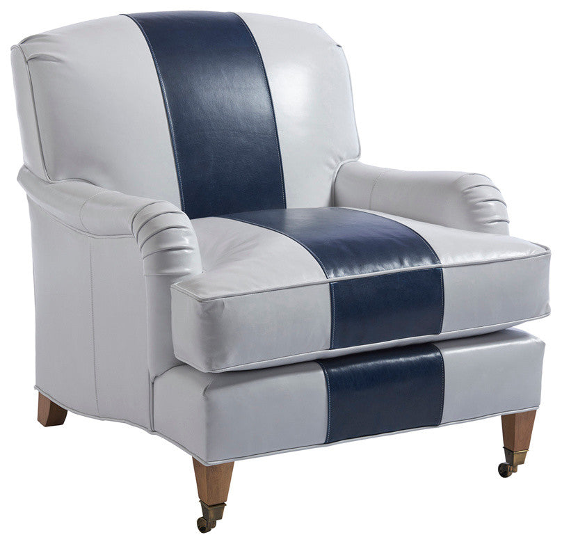 Sydney Leather Chair With Brass Caster