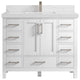 Malibu 42 Single Sink Bath Vanity in White  2" Calacatta Laza