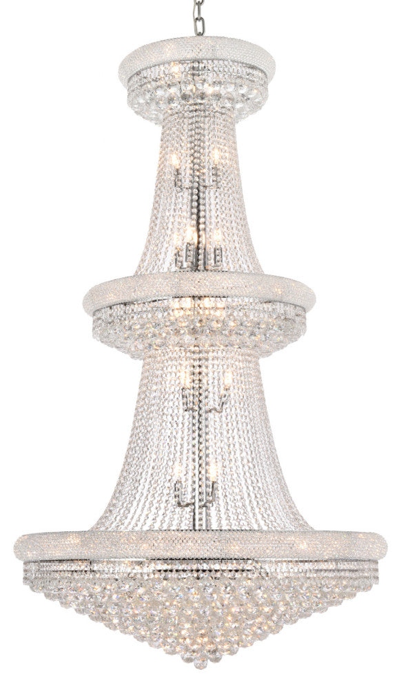 Elegant Lighting V1800G42/RC Primo 38 Light 42"W Crystal Empire - Chrome