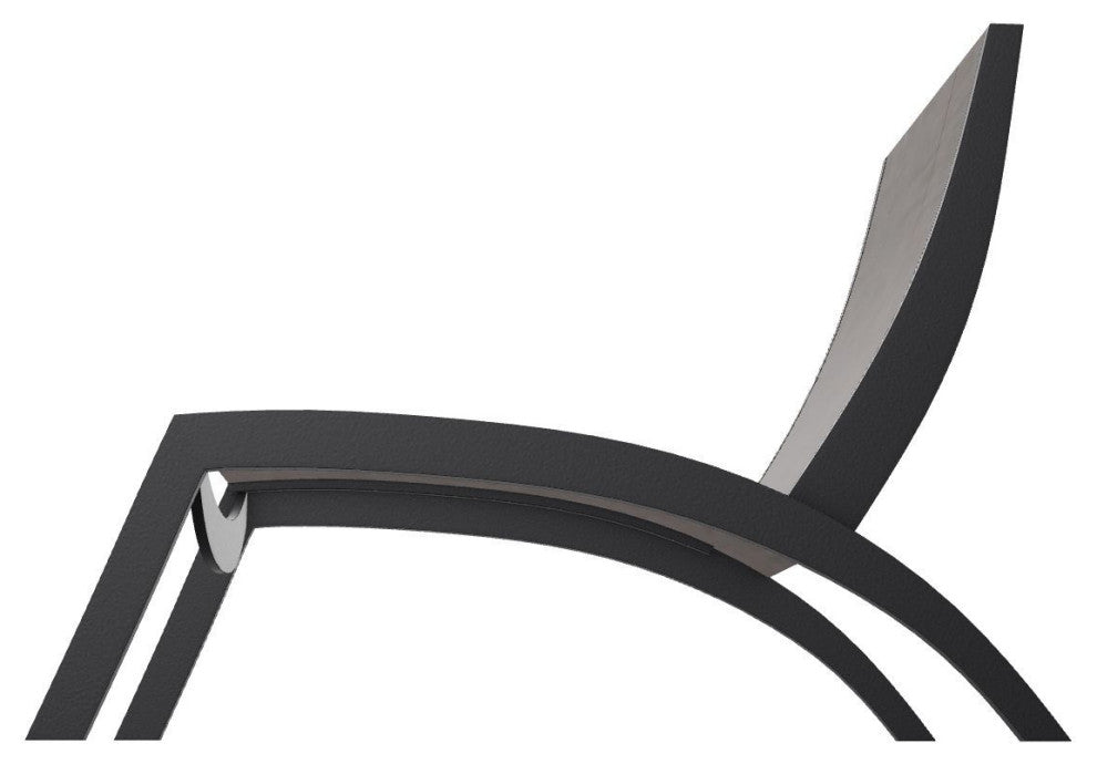 Dune Sling Stackable Outdoor Hydro-Lounge Chaise, James/Black