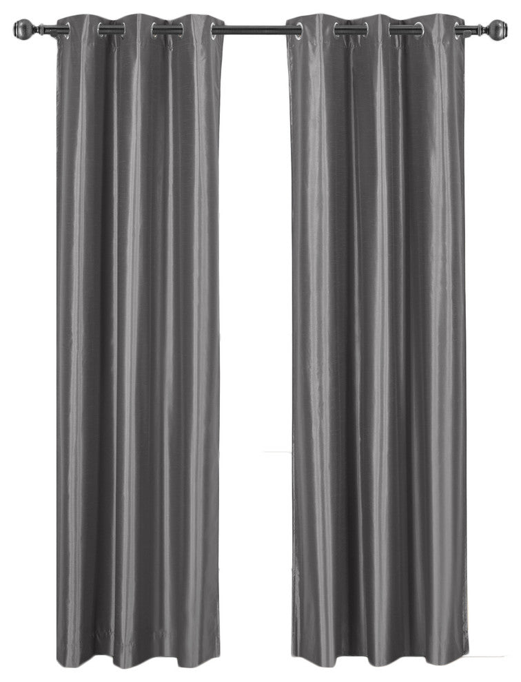 Single Soho Grommet Thermal insulated Blackout Panel, Gray, 42"x63"