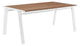 Roanoke 73" Outdoor Patio Aluminum Dining Table - White Natural