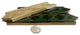 Contemporary Zellige Border, 12"x3 3/4"x1/2", Hunter Green/Green