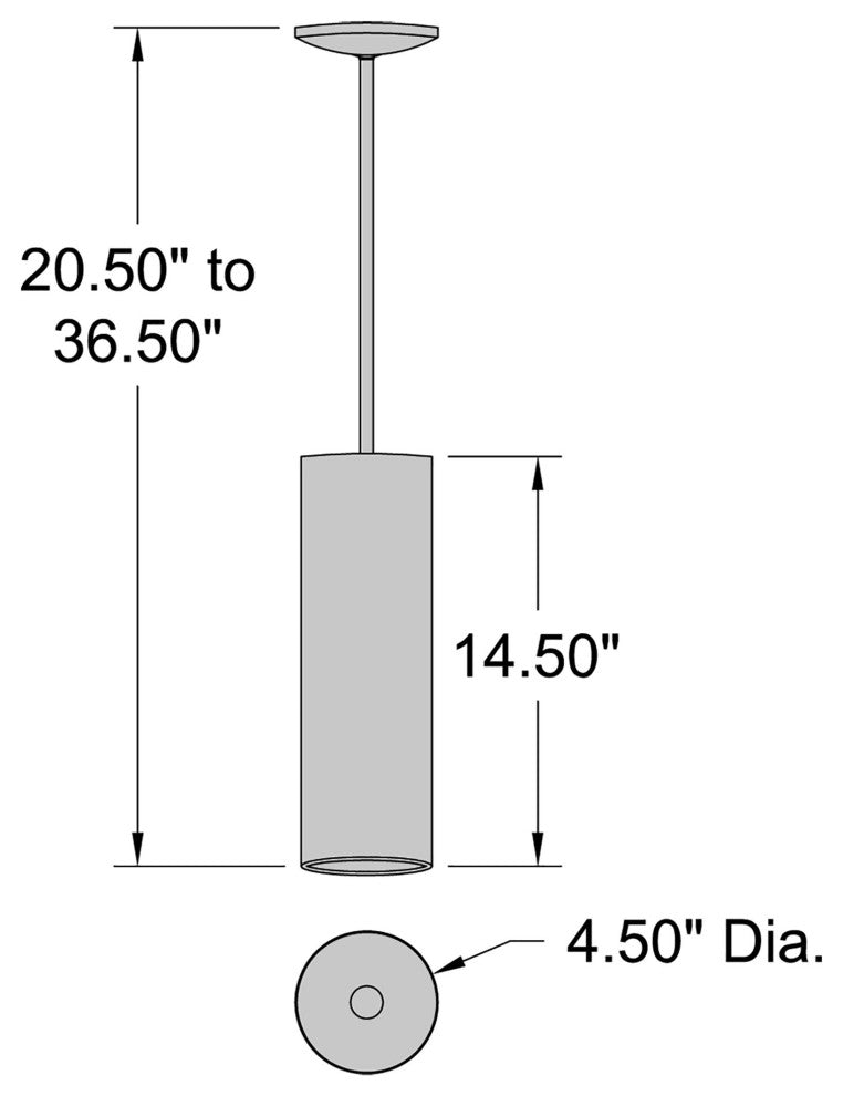 Pilson Large Pendant, Matte Black, Rigid Stem