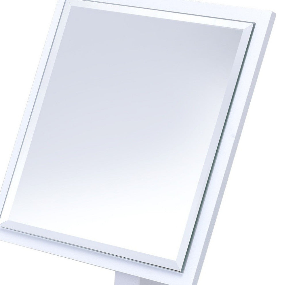 Pretty White Square Make Up Vanity Mirror