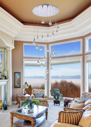 Home Living 42" LED Chandelier, Chrome