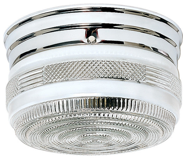 Nuvo 2-Light Incandescent Close-to-Ceiling Light Fixture, Polished Chrome