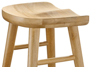 Saville Backless Wood Counter Stools - Set of 2