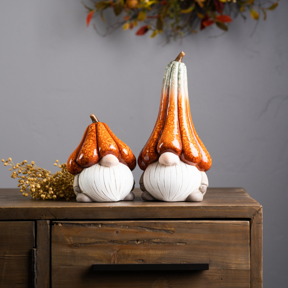 Gnome With Pumpkin Hat, 2-Piece Set