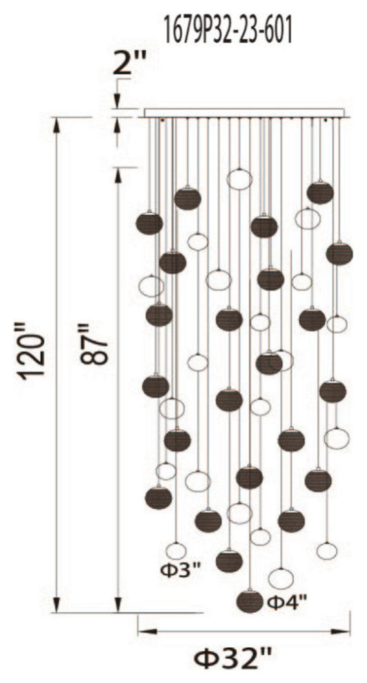 CWI Lighting 1679P32-23-601 Siena 23 Light Chrome Chandelier