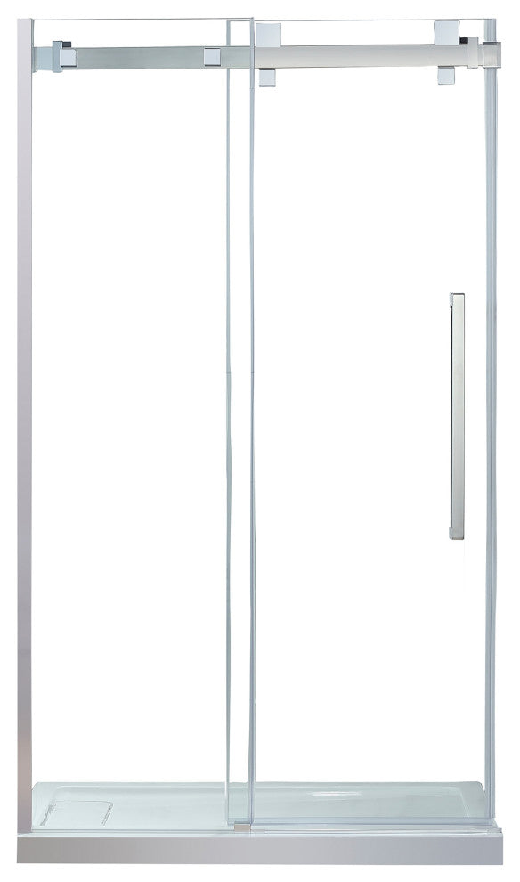 Ove Decors Chester 48x36" 10 mm Alcove Shower Set With Base, Chrome