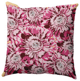 Big Flowers Decorative Throw Pillow, Pink, 16"x16"