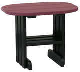 Poly End Table, Cherrywood & Black