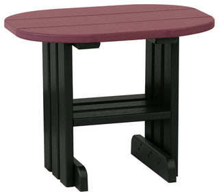 Poly End Table, Cherrywood & Black